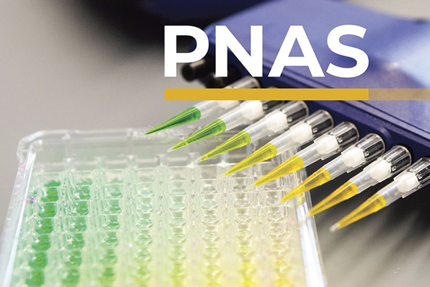 journal cover with PNAS title and multi-pipette