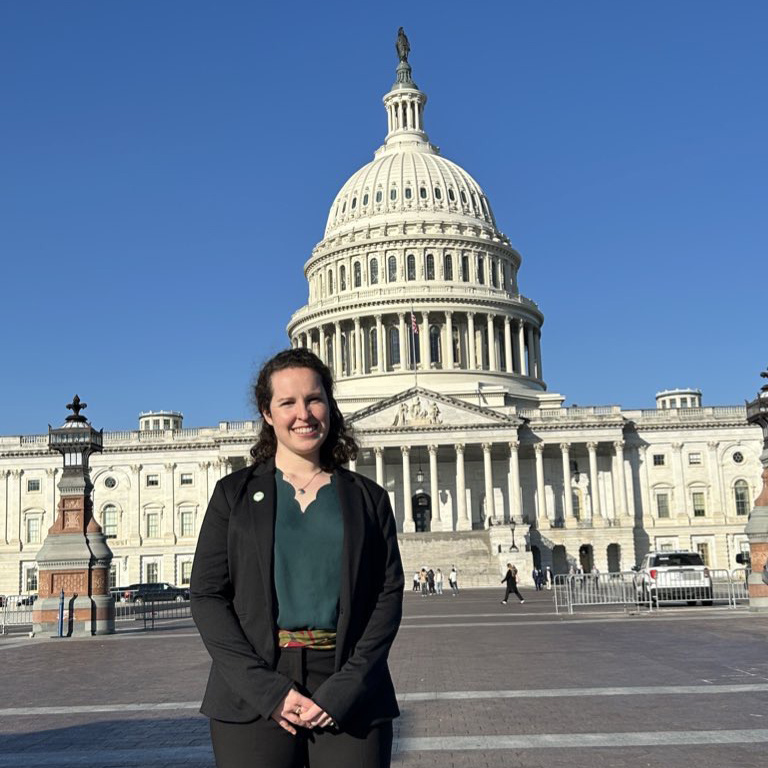 Meaghan McGeary stands in front of the U.S. Capitol Building.