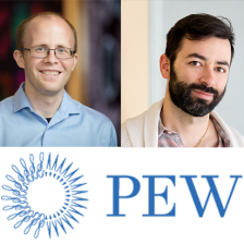 Michael Birnbaum, Alex Shalek, and the PEW logo