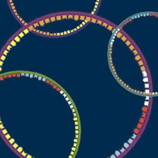 illustration of overlapping circular DNA