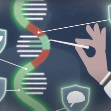 Colorful graphic depicting RNA vaccines