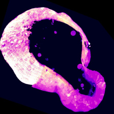 an image of the moon in infrared infrared