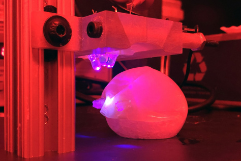 bariatric balloon that can be inflated in the stomach and then degraded by shining light on the seal, which is made of a novel light-sensitive polymer