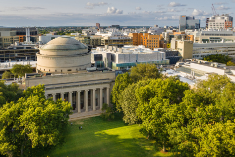 Aerial photo of the MIT campus