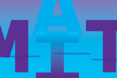 blue and purple graphic with the letters MIT and AI 
