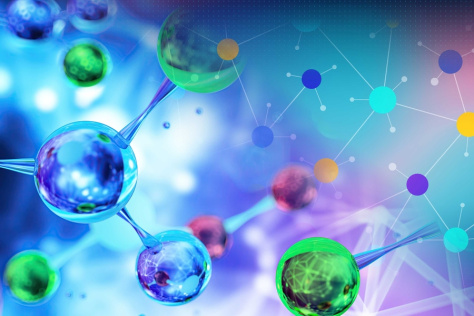 Mix of colorful peptides