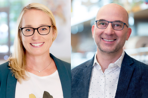 Side by side photos of Stefani Spranger and Jonathan Weissman