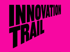 Innovation Trail logo on a hot pink field